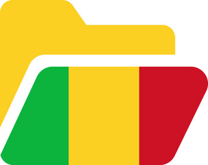 Country flag icon design in shape 