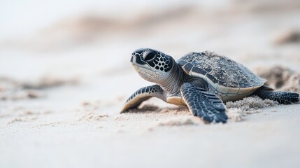 Fototapeta premium Baby Sea Turtle on the Beach