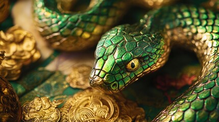 Fototapeta premium Chinese Zodiac Snake Symbolism for the New Year