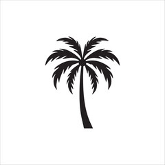 Obraz premium Palm trees silhouettes tropical summer. Palm tree icon.