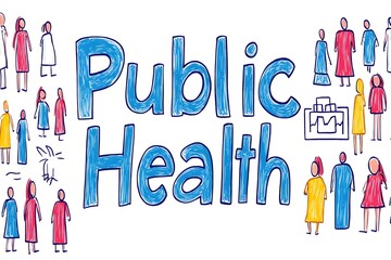 Handwriting Text ‘Public Health’ – Conceptual Illustration, Health Awareness, Wellness Advocacy, and Community Care Message Design