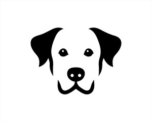 Dog head icon. Silhouette simple. Flat style. Cartoon dog face. Logo design template. Vector illustration Animal Logotype concept. 