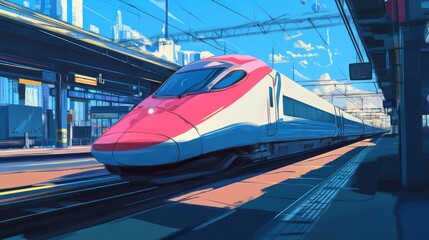High-Speed Rail Journey: A Vibrant Cityscape