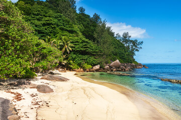 Beautiful Idyllic Beach At Anse Consolation