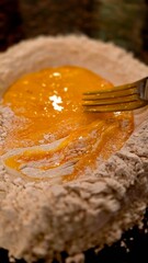 Whisking eggs