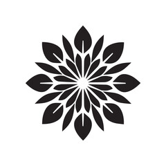 Obraz premium Colorful Flower Icons Vector Silhouettes - Logotype Design