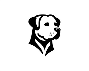 Dog head icon. Silhouette simple. Flat style. Cartoon dog face. Logo design template. Vector illustration Animal Logotype concept. 