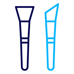 Makeup Brushes Outline Color icon