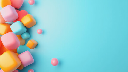 Obraz premium Colorful Artisan Crafting of Geometric Shapes on a Smooth Gradient Background for Creative Projects and Design Inspiration
