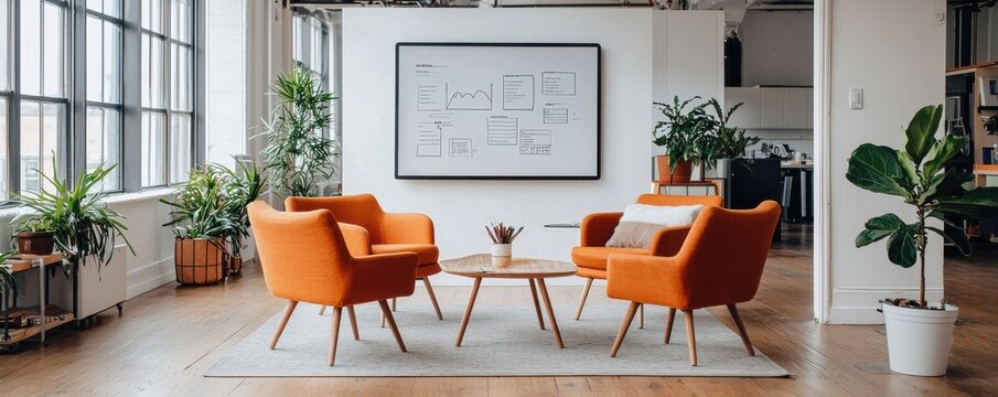 Innovative branding workshop urban loft creative space collaborative environment engaging concept