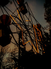 silhouette of ferris wheel