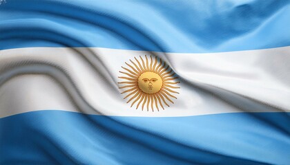 アルゼンチンの国旗(waving national flag of Argentina.)
