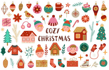 Christmas decorative design elements