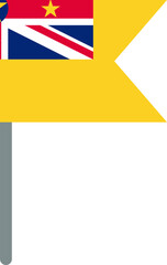 Niue Flag On Crisp Corners