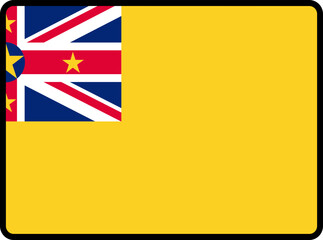 Niue Flag Smooth rectangle icon