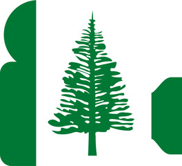 Norfolk Island Flag on Documenrty icon