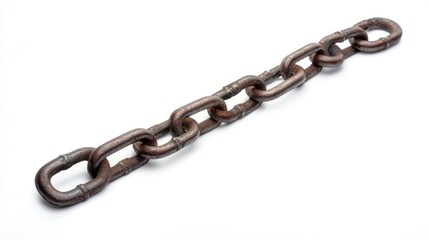 Obraz premium A metallic chain with large links, typically used for securing or lifting heavy objects.