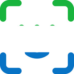 Sierra Leone flag on Face ID outline icon