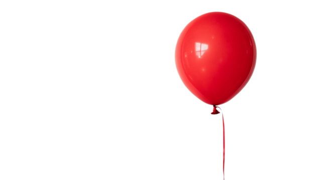 red balloon isolated on white