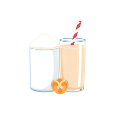 glass of milk and coffee