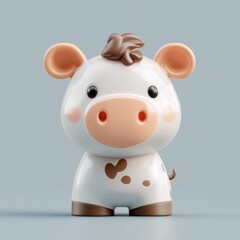 Adorable and Whimsical Cartoon Pig Character