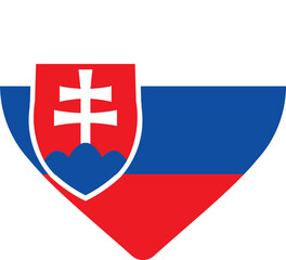 Heart Icon on Slovakia Flag