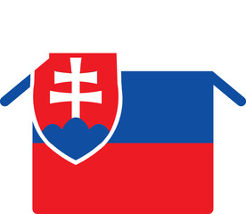 Home Shape Of Icon Slovakia Flag