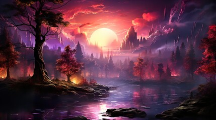 science fiction wallpaper. Beauty of deep space. Colorful graphics for background, HD 8K wallpaper Stock Photographic Image