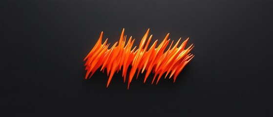 abstract orange spikes on a dark background for modern design