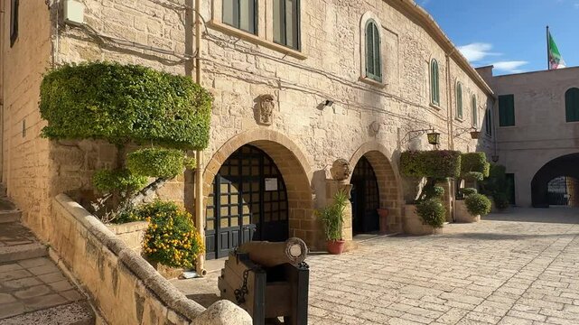 Interior of the Aragonese Castle (officially called the Castel Sant'Angelo) in Taranto, Puglia, Italy