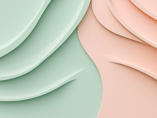 Curve wave shape pattern on lilac yellow color tone illustration wallpaper background