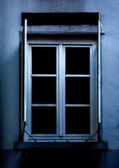 old window with shutters