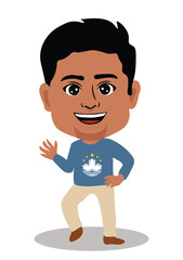 Human cartoon character