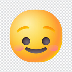  Clean and expressive vector icon of a smiling face, representing happiness, positivity, and friendliness. Ideal for use in chat apps, customer feedback systems, emotional UX design, social media stic