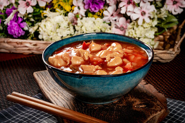Chinese chicken sweet and sour sauce.