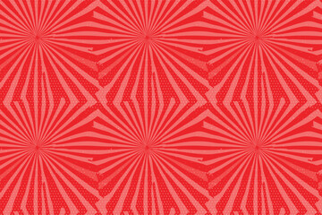 Red comic sunburst effect background. Comic-style vector background