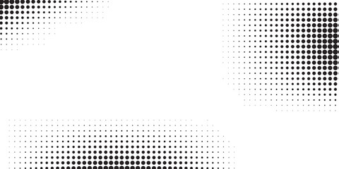 Wave halftone pattern. Halftone dots background. Vector