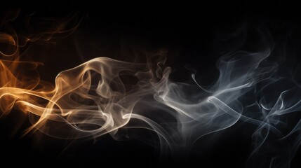 Obraz premium photograph of Light splashes blurry smoke on a dark background.