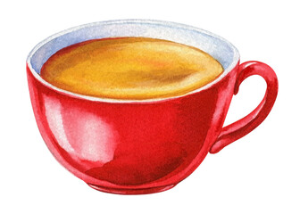 hand-painted watercolor tea solated on white background watercolor Illustration, clipart for creative projects