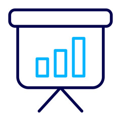 Graph Statistics Outline Color icon
