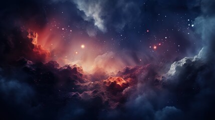 Naklejka premium photograph of The space between stars and nebulae