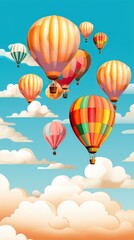 Obraz premium hot air balloons HD 8K wallpaper Stock Photographic Image