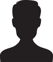 Silhouette of a person facing forward symbolizing privacy and mystery against a white background, conveying secrecy and data protection