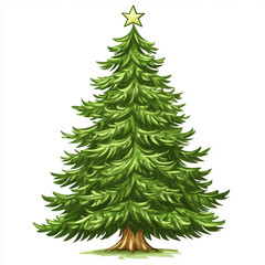 Obraz premium Christmas tree isolated on white background 