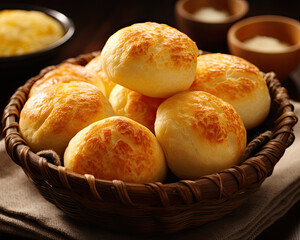 Chipa is a brazilian snack cheese bread