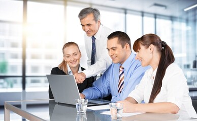 Business people at meeting and planning in office