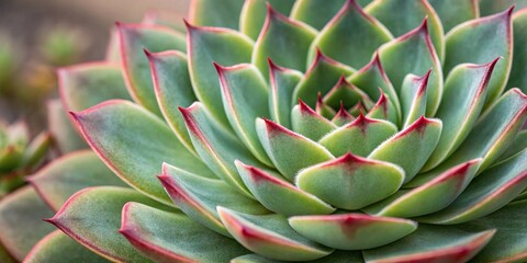 Fototapeta premium Macro shot of Echeveria Pulidonis leaves with detailed texture and patterns, high resolution, leaf morphology, echeveria pulidonis, nature photography