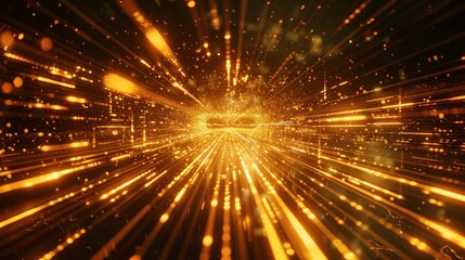 Golden Lights Abstract Background