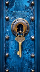 Fototapeta premium a lock and key being unlocked, symbolizing opportunity. 