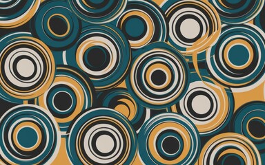 Fototapeta premium Abstract circular design. Stylish concentric circles pattern. Evokes feelings of movement and energy. Ideal for modern designs.